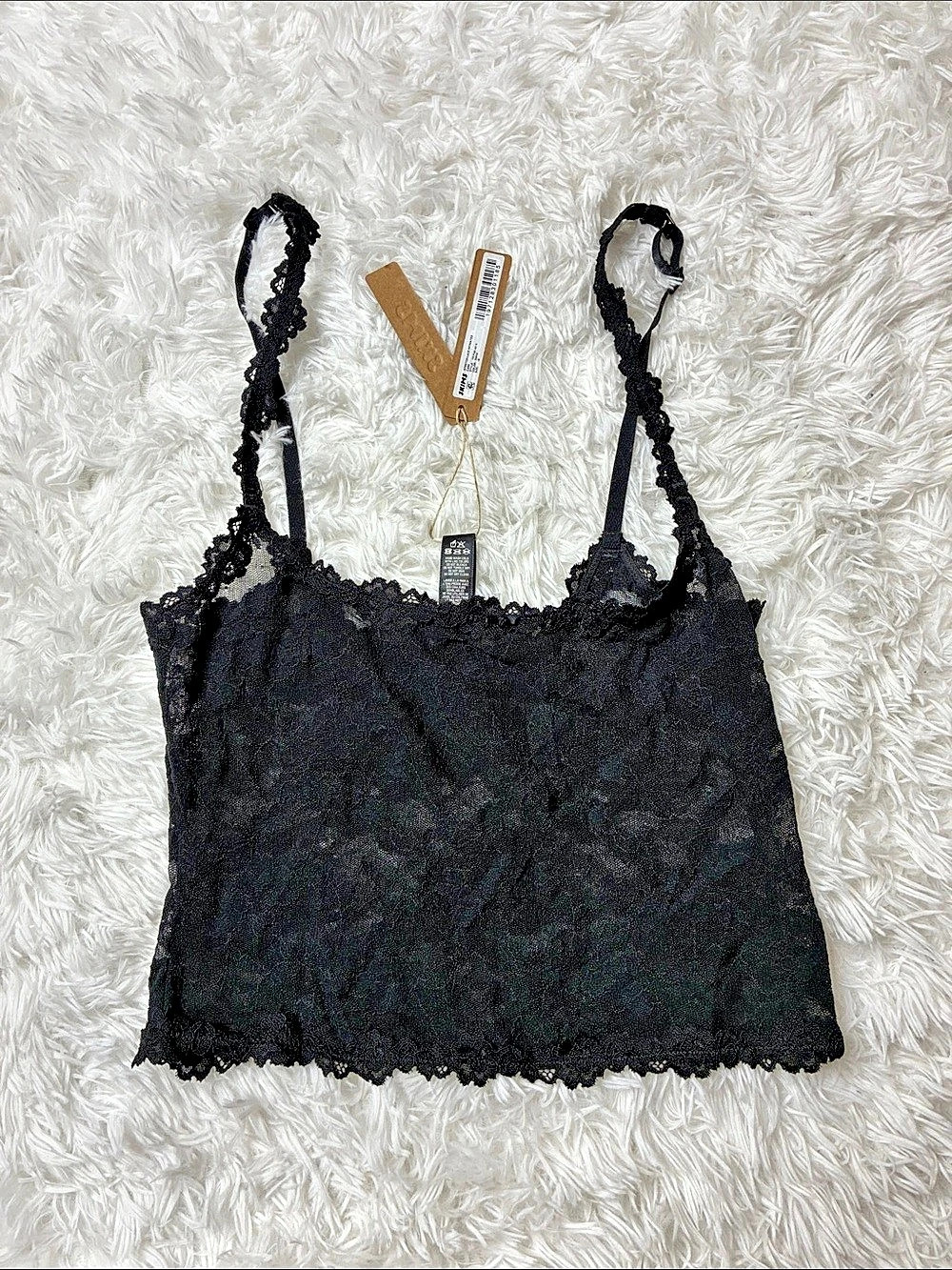 SKIMS Stretch Lace Intimates Cami Black Small